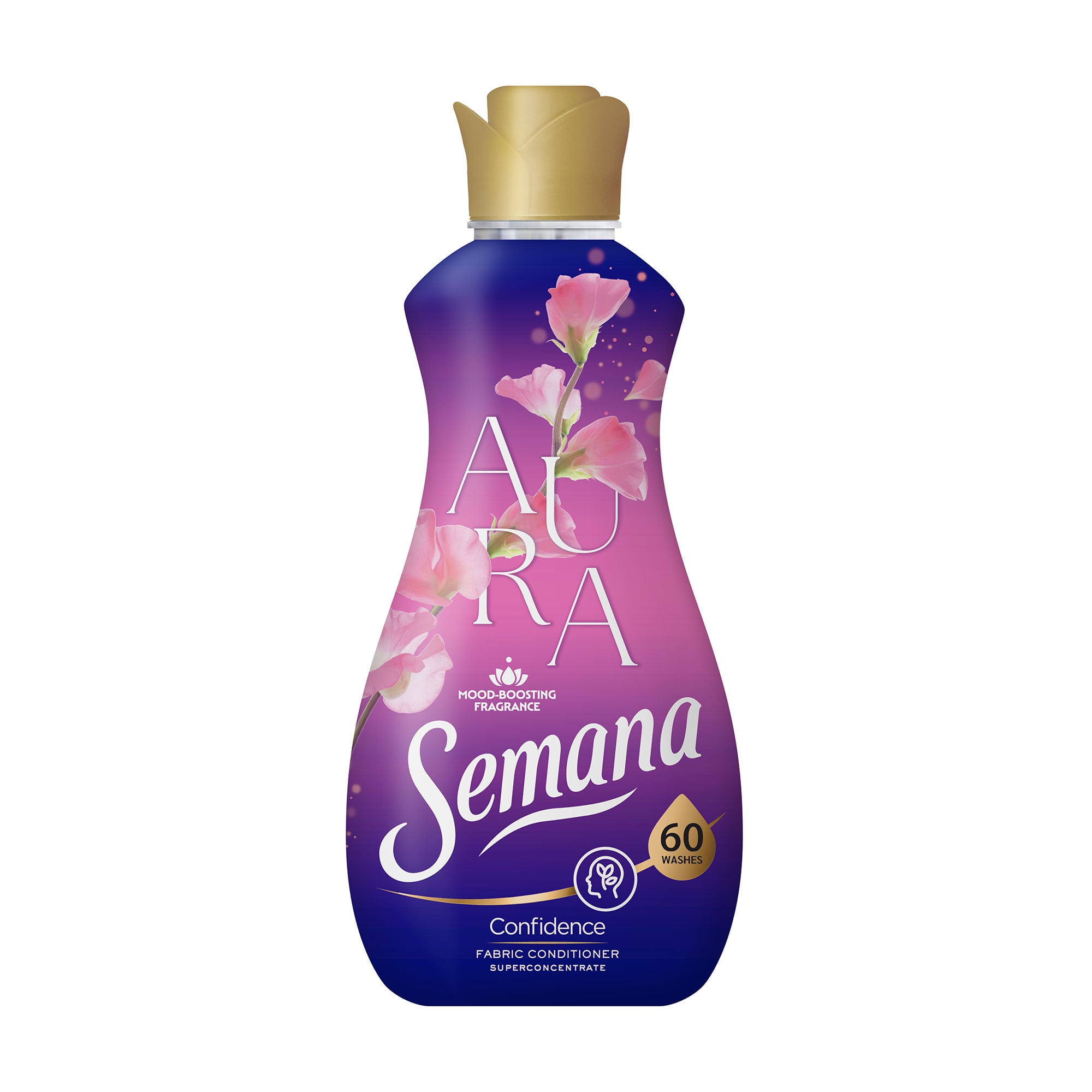 Кондиціонер для білизни Semana Aura Confidence, 60 циклів прання, 1.2 л