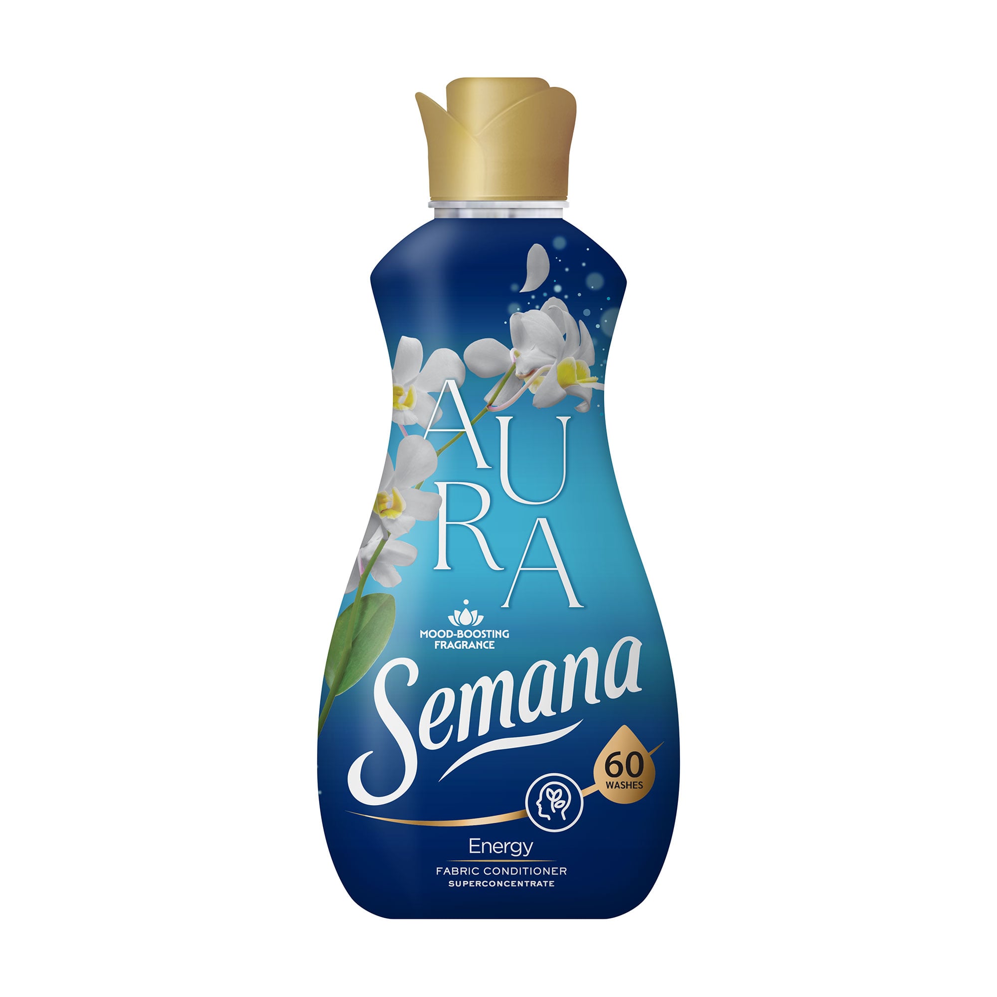 Кондиціонер для білизни Semana Aura Energy, 60 циклів прання, 1.2 л